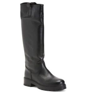 NWOB San Marina Black Leather Tall Shaft Boots